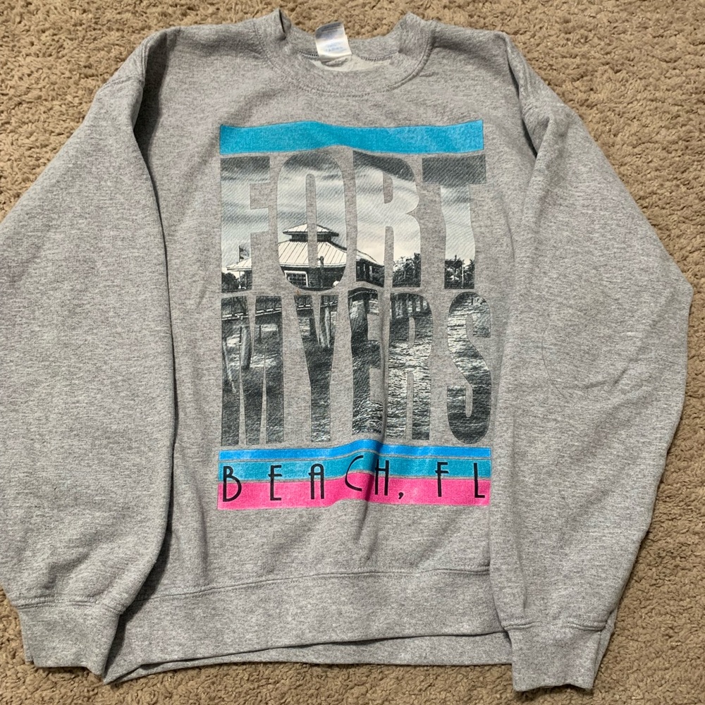 Light grey Ft. Myers beach crew neck